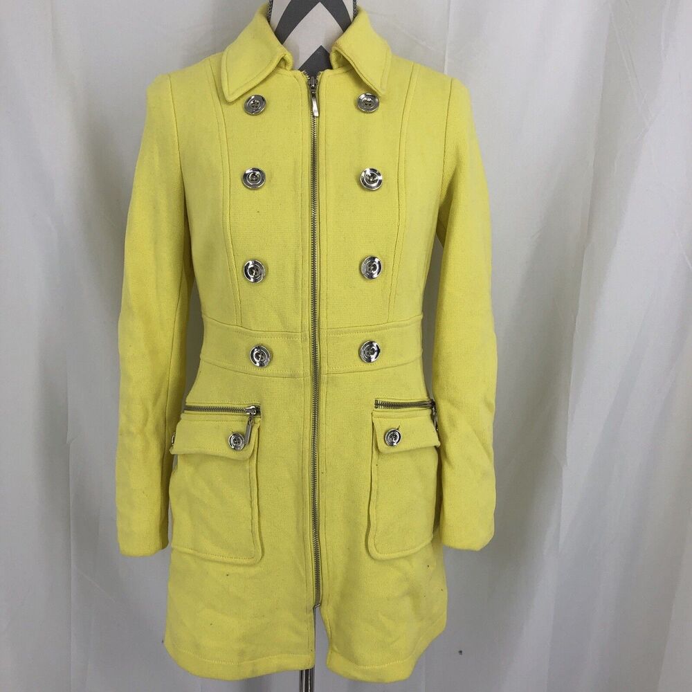 Women’s International Concepts Yellow Zip Front Jacket Size Small